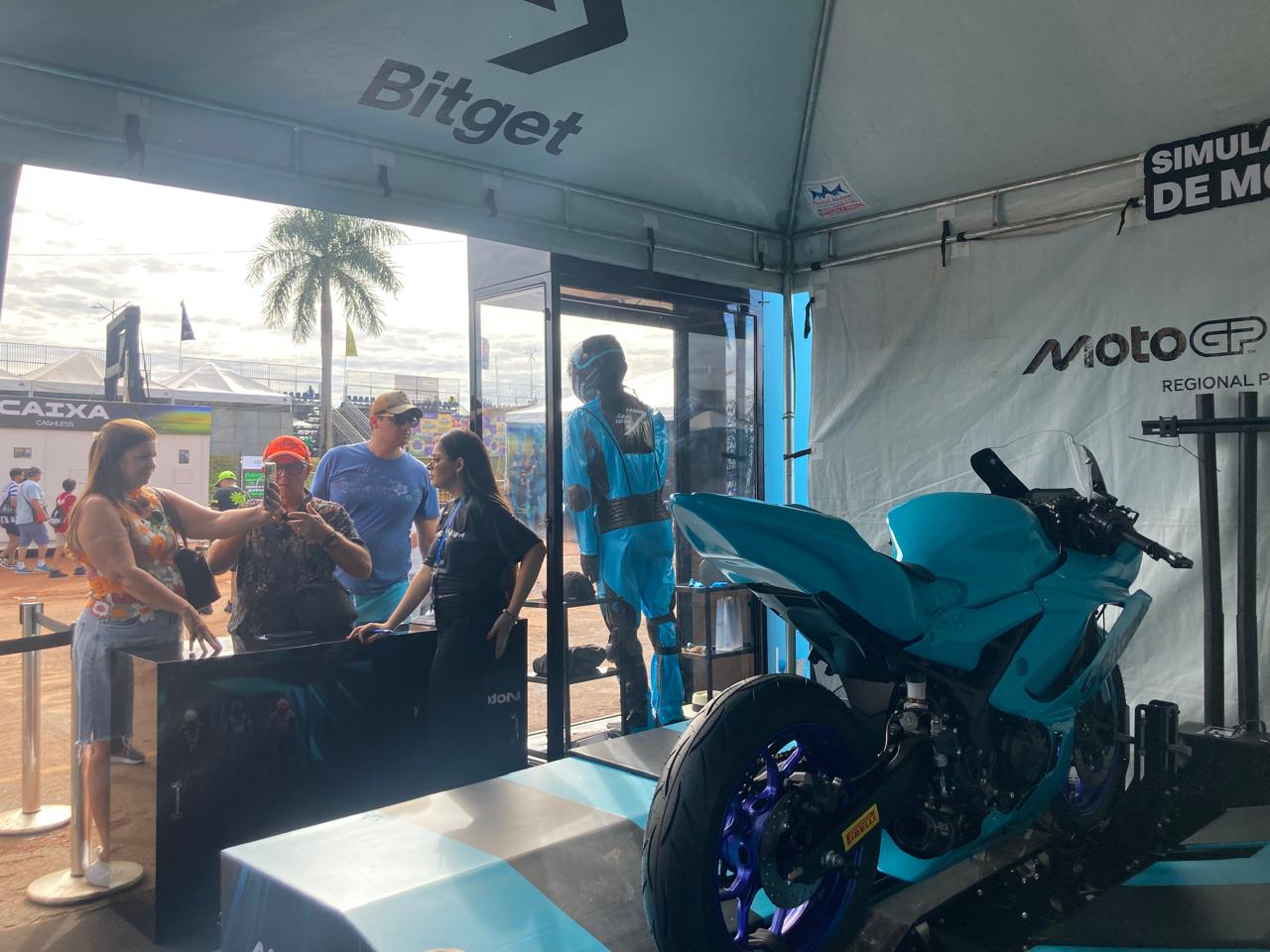 Check-in counter and moto simulator